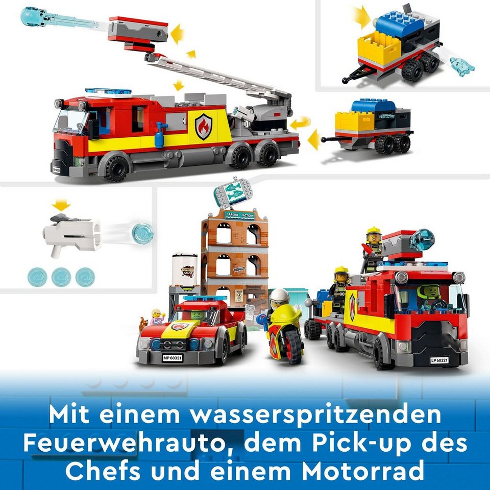 LEGO® LEGO Feuerwehreinsatz mit Löschtruppe Konstruktionsspielsteine