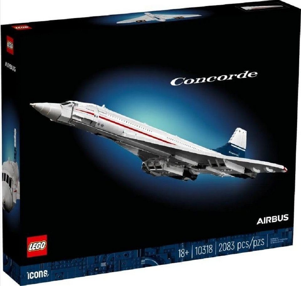 LEGO® LEGO Icons - Concorde (10318) inkl. Acryl Vitrine Spielbausteine, (2083 St)