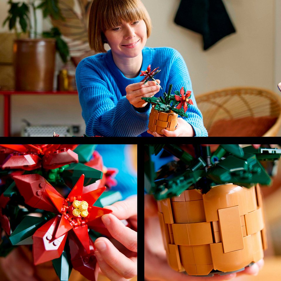 LEGO® LEGO Icons Weihnachtsstern, Konstruktionsspielzeug Spielbausteine