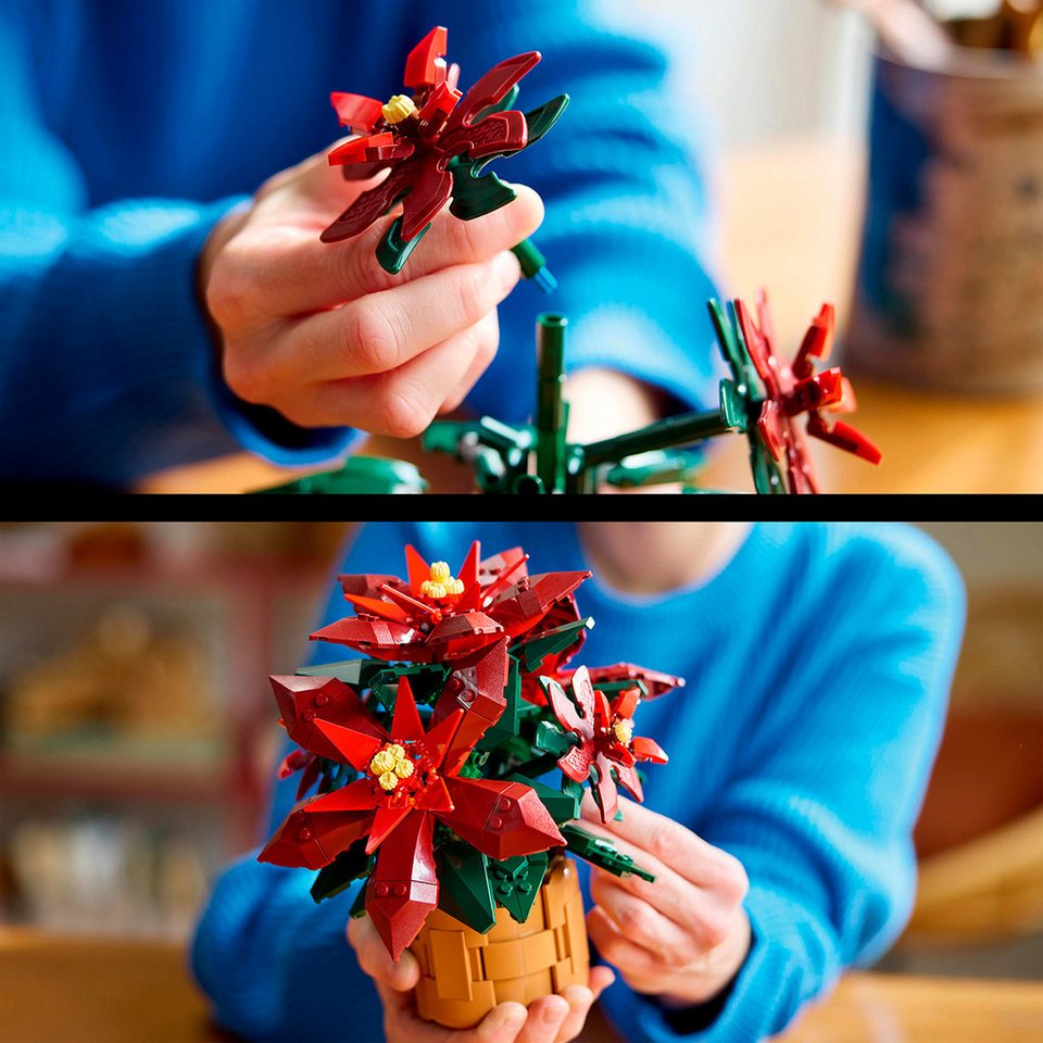 LEGO® LEGO Icons Weihnachtsstern, Konstruktionsspielzeug Spielbausteine