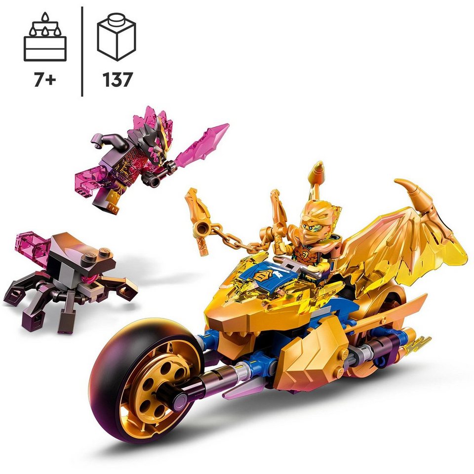 LEGO® LEGO Jays Golddrachen-Motorrad Konstruktionsspielsteine