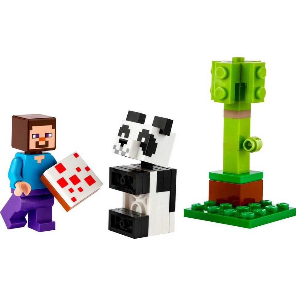 LEGO® LEGO Minecraft Steve mit Baby-Panda, Spielbausteine