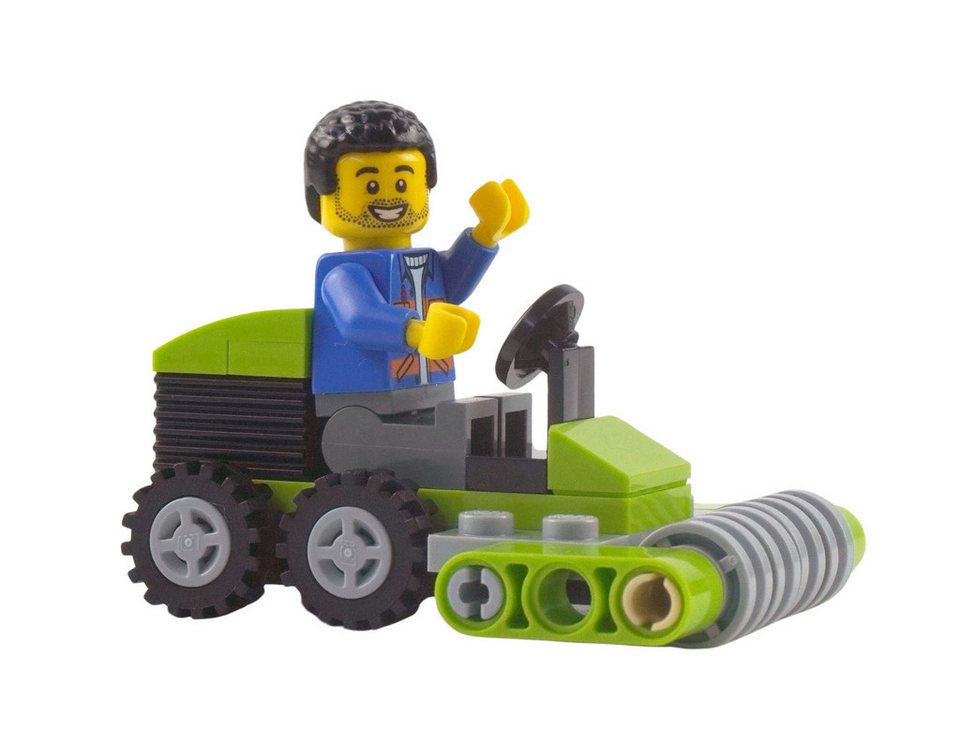 LEGO® LEGO Minifigur City Arbeiter Rasenmäher 952303 - Menge 1x Spielbausteine, (Bausteine, 1 St., Kreativ-Set), Made in Europe