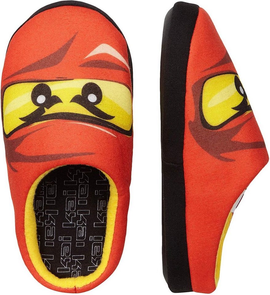 LEGO® LEGO Ninjago Kinder Hausschuhe Pantoffeln Puschen Orange Ninja Jungen + Mädchen Schuhe Gr. 24 25 26 27 28 29 30 31 Hausschuh