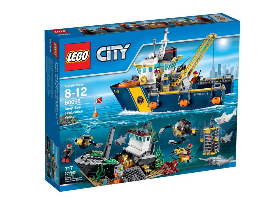 LEGO® LEGO® City 60095 Tiefsee-Expeditionsschiff Konstruktionsspielsteine, (717 St)
