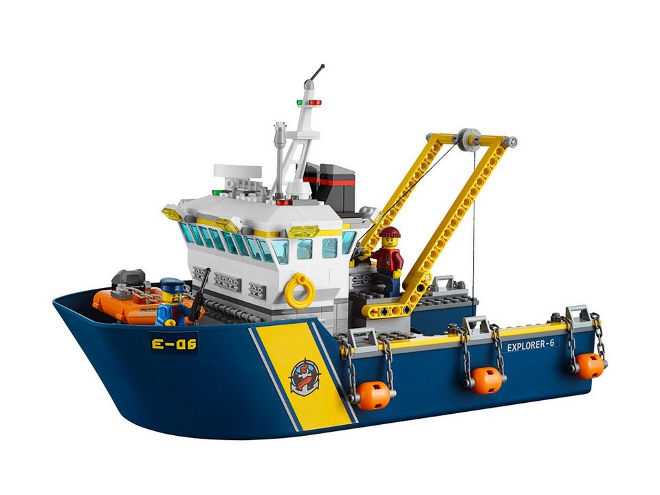 LEGO® LEGO® City 60095 Tiefsee-Expeditionsschiff Konstruktionsspielsteine, (717 St)
