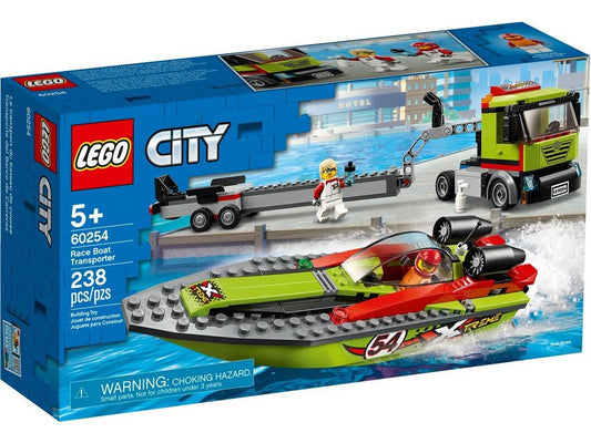 LEGO® LEGO® City 60254 Rennboot-Transporter Konstruktionsspielsteine, (238 St)