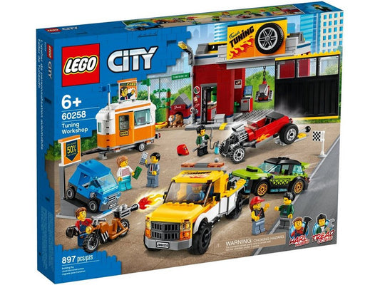 LEGO® LEGO® City 60258 Tuning-Werkstatt Konstruktionsspielsteine, (897 St)