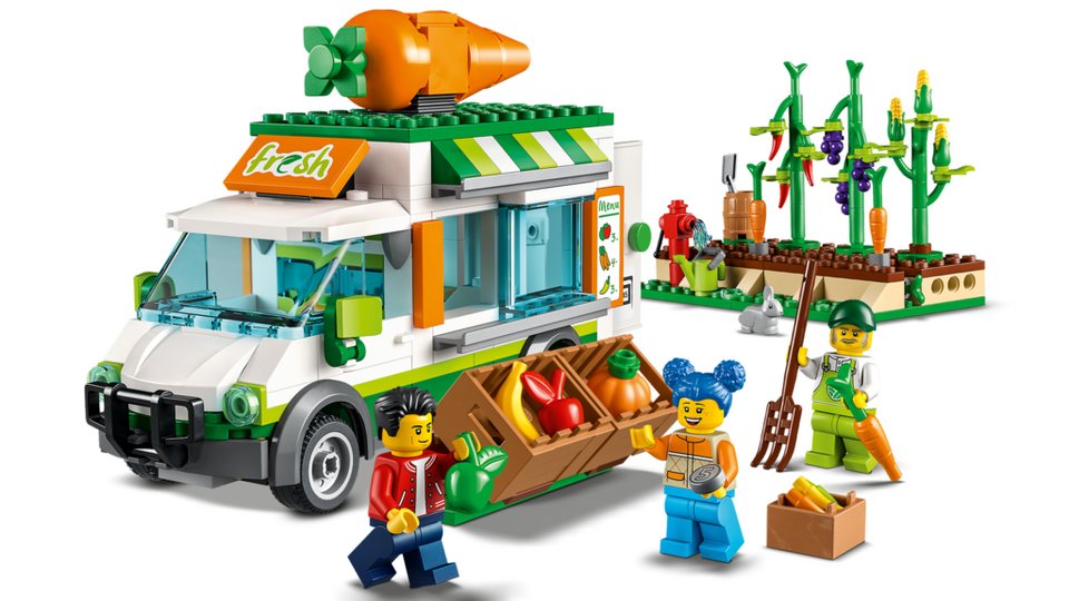 LEGO® LEGO® City: 60345 - Farm Gemüse Lieferwagen - EOL 2022 Konstruktionsspielsteine, (Set)