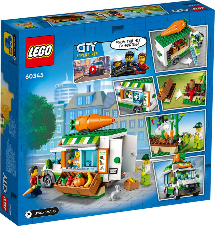 LEGO® LEGO® City: 60345 - Farm Gemüse Lieferwagen - EOL 2022 Konstruktionsspielsteine, (Set)
