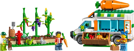 LEGO® LEGO® City: 60345 - Farm Gemüse Lieferwagen - EOL 2022 Konstruktionsspielsteine, (Set)