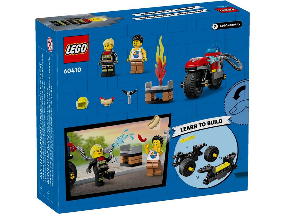 LEGO® LEGO® City 60410 Feuerwehrmotorrad Konstruktionsspielsteine, (57 St)