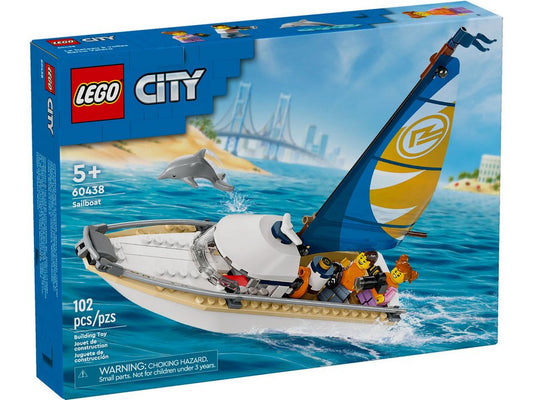 LEGO® LEGO® City 60438 Segelboot Konstruktionsspielsteine, (102 St)