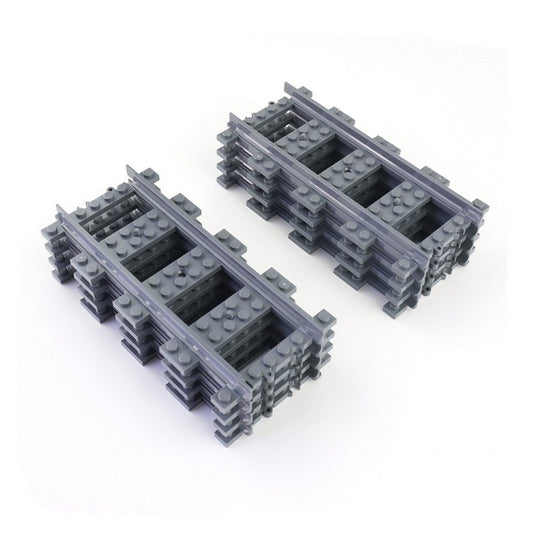 LEGO® LEGO® City Eisenbahn Schienen Gerade Dunkelgrau - 53401 NEU! Menge 25x Spielbausteine, (Bausteine, 25 St., Kreativ-Set), Made in Europe