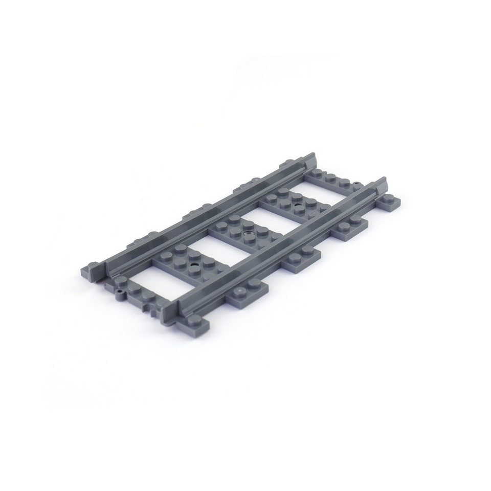 LEGO® LEGO® City Eisenbahn Schienen Gerade Dunkelgrau - 53401 NEU! Menge 50x Spielbausteine, (Bausteine, 50 St., Kreativ-Set), Made in Europe