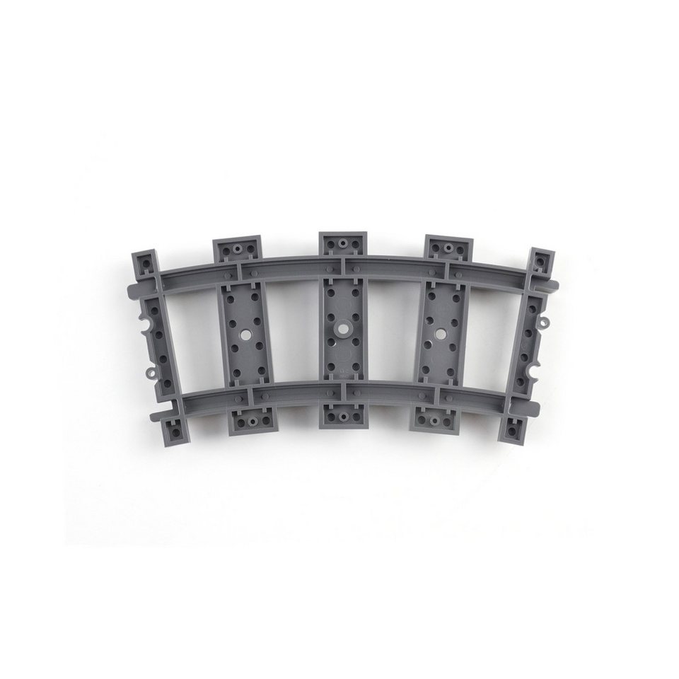 LEGO® LEGO® City Eisenbahn Schienen Kurve Dunkelgrau - 53400 NEU! Menge 10x Spielbausteine, (Bausteine, 10 St., Kreativ-Set), Made in Europe