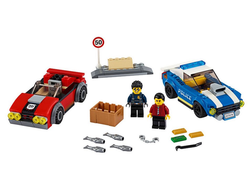 LEGO® LEGO® City Festnahme auf der Autobahn - 60242 Teile 185x Spielbausteine, (Bausteine, 185 St., Kreativ-Set), Made in Europe