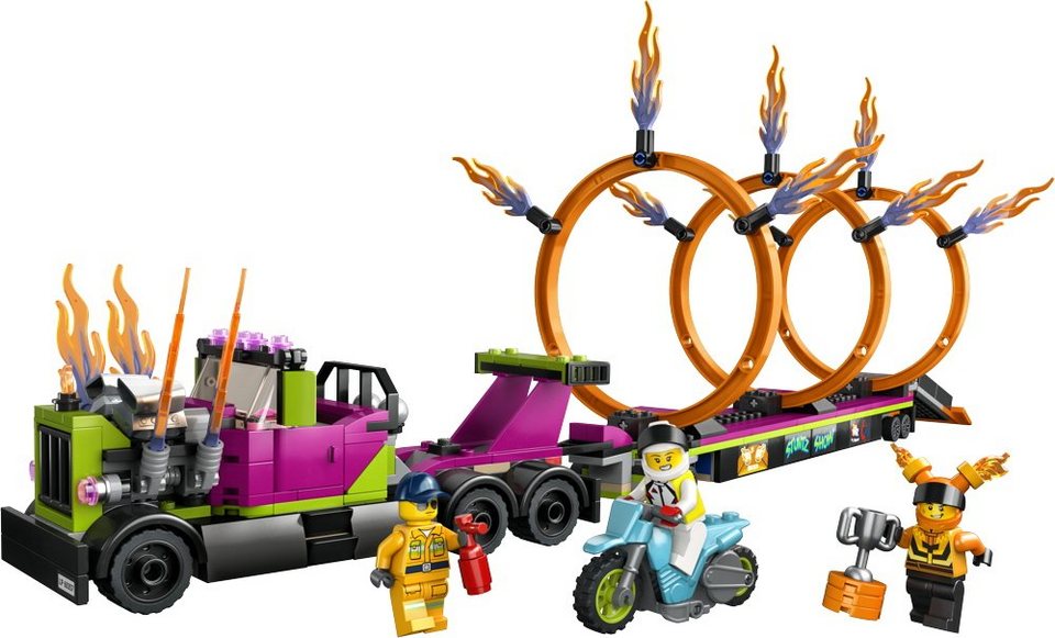 LEGO® LEGO® City Stunt Stunttruck mit Feuerreifen Challenge 479 Teile 60357 Spielbausteine