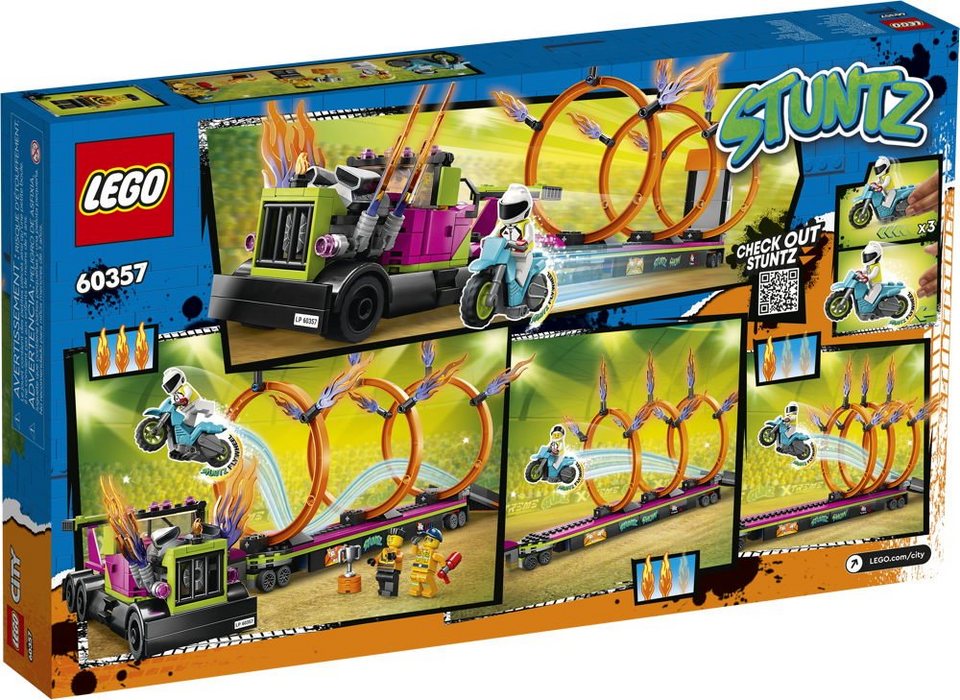 LEGO® LEGO® City Stunt Stunttruck mit Feuerreifen Challenge 479 Teile 60357 Spielbausteine