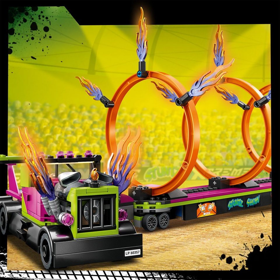 LEGO® LEGO® City Stunt Stunttruck mit Feuerreifen Challenge 479 Teile 60357 Spielbausteine