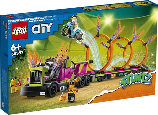 LEGO® LEGO® City Stunt Stunttruck mit Feuerreifen Challenge 479 Teile 60357 Spielbausteine