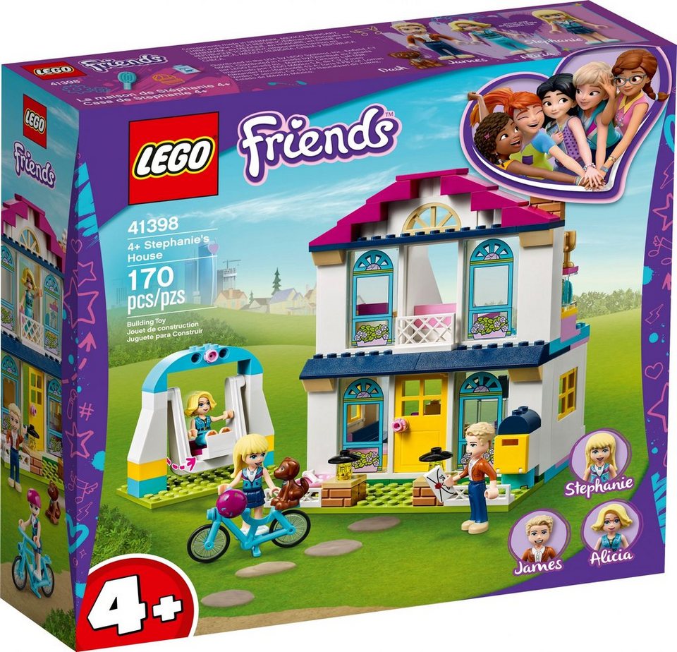 LEGO® LEGO® Friends 41398 Stephanies Familienhaus Konstruktionsspielsteine, (170 St)