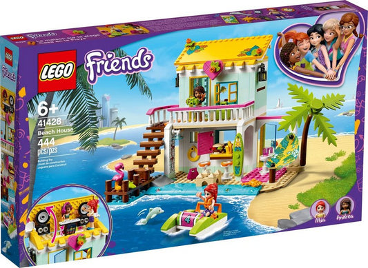 LEGO® LEGO® Friends 41428 Strandhaus mit Tretboot Konstruktionsspielsteine, (444 St)