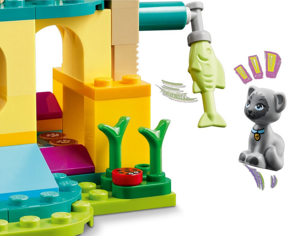 LEGO® LEGO® Friends 42612 Abenteuer auf dem Katzenspielplatz Konstruktionsspielsteine, (87 St)