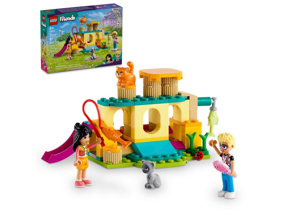 LEGO® LEGO® Friends 42612 Abenteuer auf dem Katzenspielplatz Konstruktionsspielsteine, (87 St)