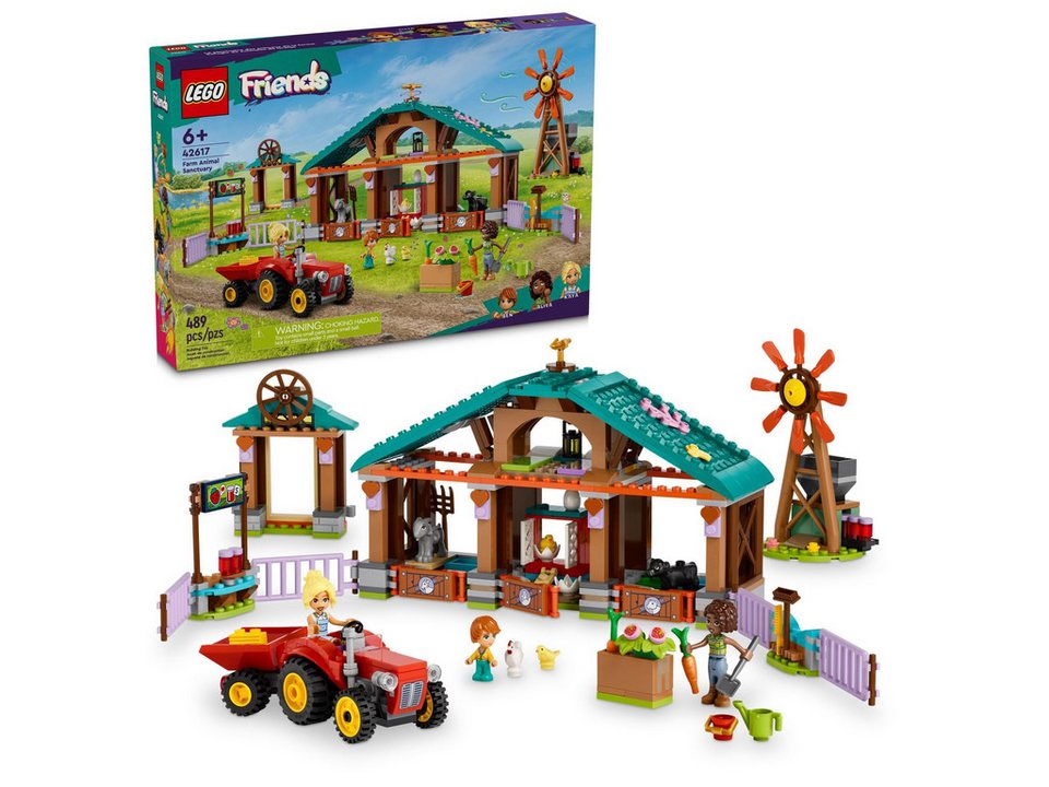 LEGO® LEGO® Friends 42617 Auffangstation für Farmtiere Konstruktionsspielsteine, (489 St)