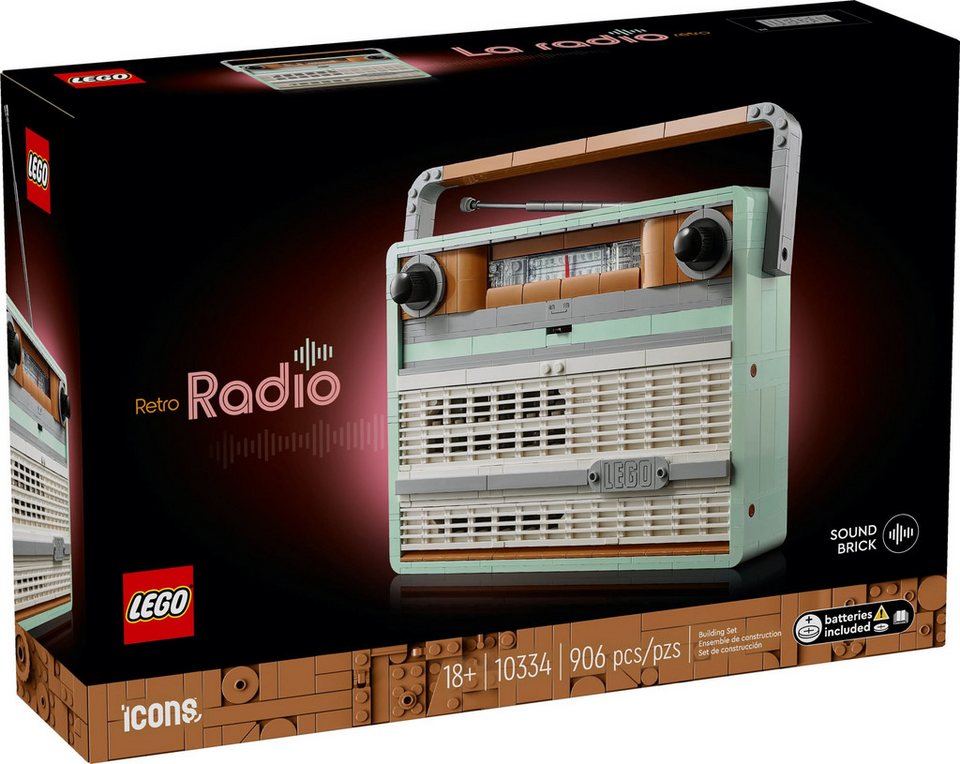 LEGO® LEGO® Icons 10334 Retro-Kofferradio Konstruktionsspielsteine