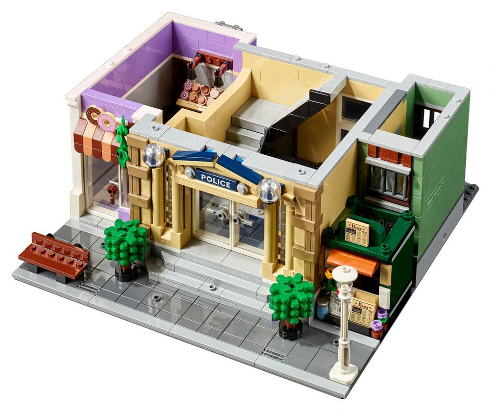 LEGO® LEGO® Icons Creator Expert Polizeistation - 10278 NEU! Teile 2923x Spielbausteine, (Bausteine, 2923 St., Kreativ-Set), Made in Europe