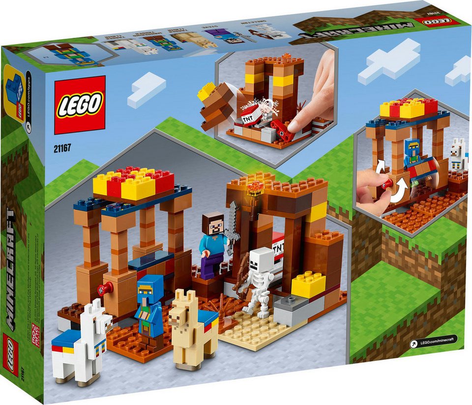 LEGO® LEGO® Minecraft: 21167 - Der Handelsplatz - EOL 2022 Konstruktionsspielsteine, (Set)