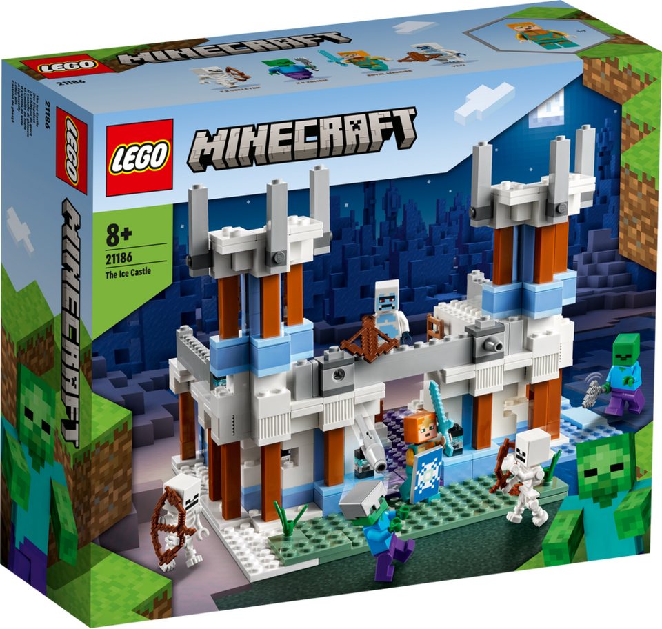 LEGO® LEGO® Minecraft 21186 - Der Eispalast - EOL 2023 Konstruktionsspielsteine, (Set)