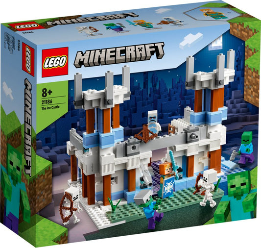 LEGO® LEGO® Minecraft 21186 - Der Eispalast - EOL 2023 Konstruktionsspielsteine, (Set)