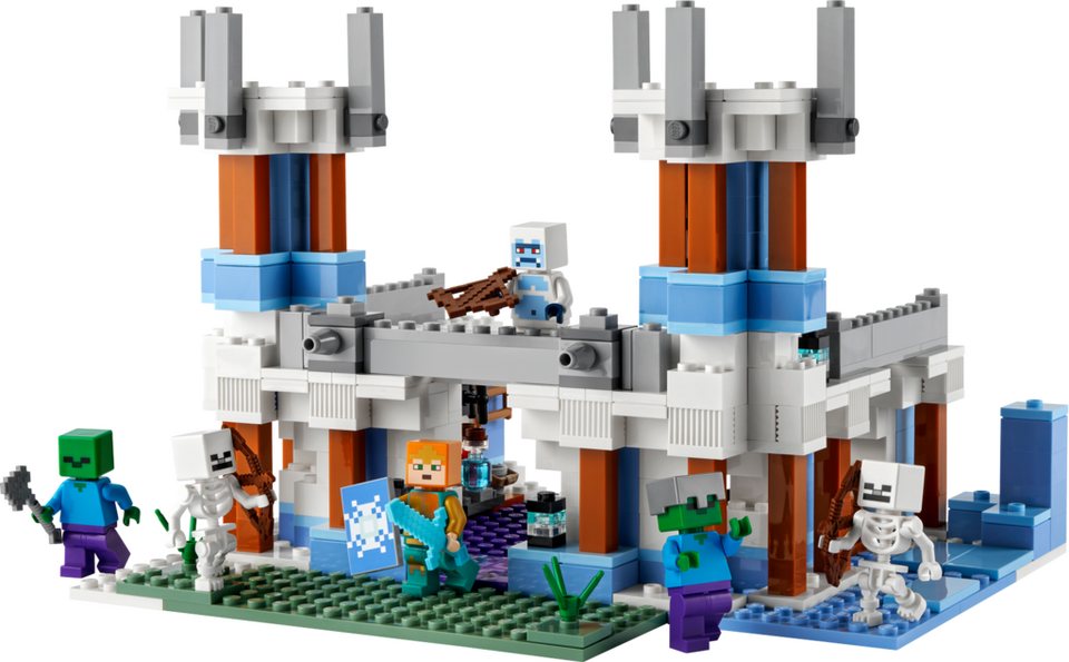 LEGO® LEGO® Minecraft 21186 - Der Eispalast - EOL 2023 Konstruktionsspielsteine, (Set)