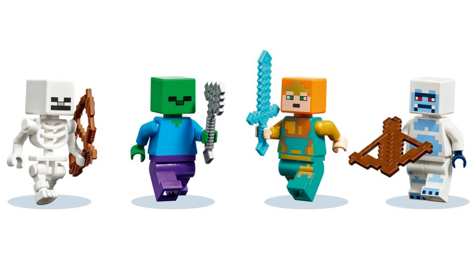 LEGO® LEGO® Minecraft 21186 - Der Eispalast - EOL 2023 Konstruktionsspielsteine, (Set)