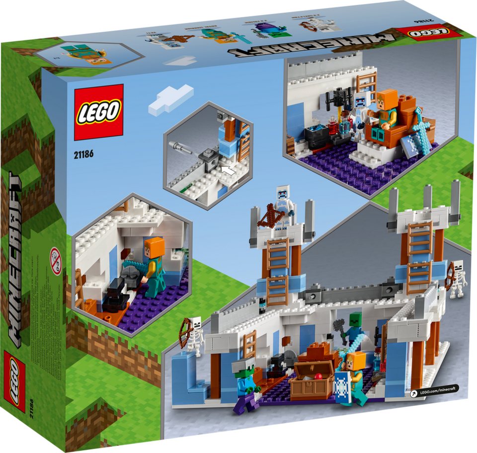 LEGO® LEGO® Minecraft 21186 - Der Eispalast - EOL 2023 Konstruktionsspielsteine, (Set)