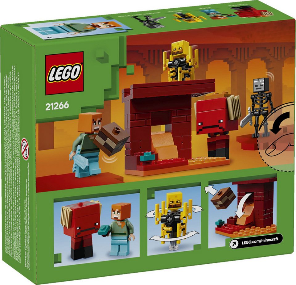 LEGO® LEGO® Minecraft Das Lava-Duell im Nether - 21266 NEU! Teile 99x Spielbausteine, (Bausteine, 99 St., Kreativ-Set), Made in Europe