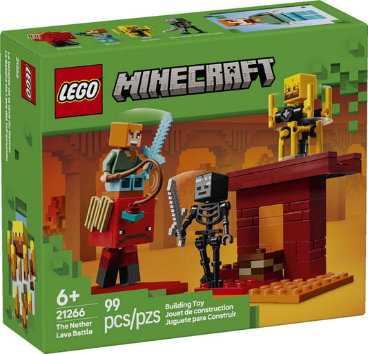 LEGO® LEGO® Minecraft Das Lava-Duell im Nether - 21266 NEU! Teile 99x Spielbausteine, (Bausteine, 99 St., Kreativ-Set), Made in Europe