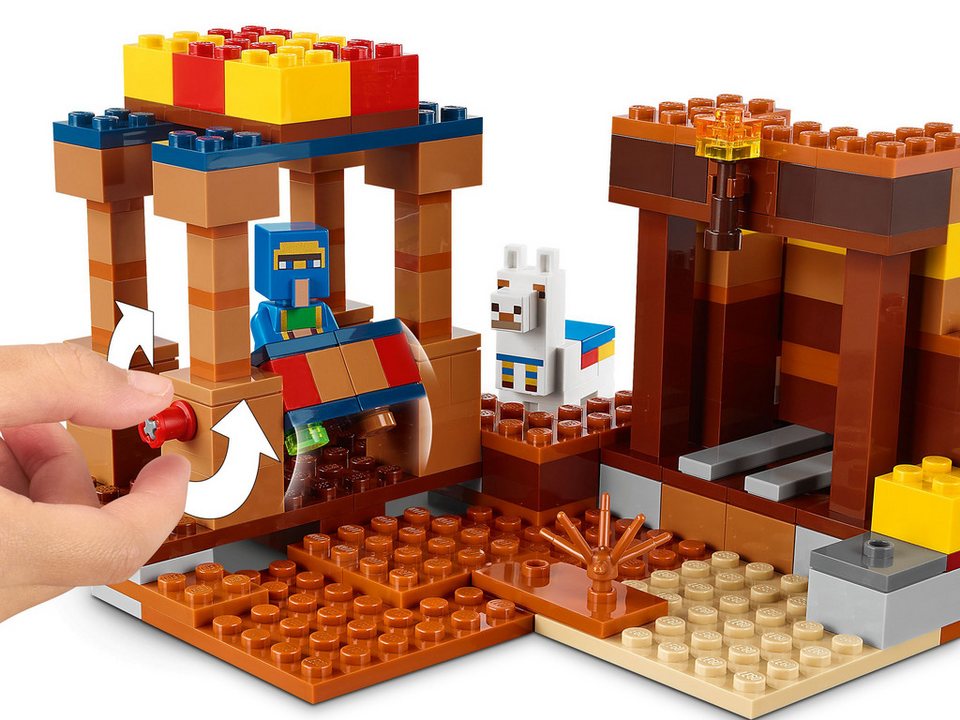 LEGO® LEGO® Minecraft Der Handelsplatz - 21167 NEU! Teile 201x Spielbausteine, (Bausteine, 201 St., Kreativ-Set), Made in Europe