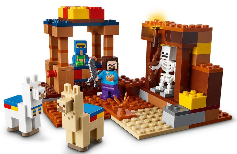 LEGO® LEGO® Minecraft Der Handelsplatz - 21167 NEU! Teile 201x Spielbausteine, (Bausteine, 201 St., Kreativ-Set), Made in Europe