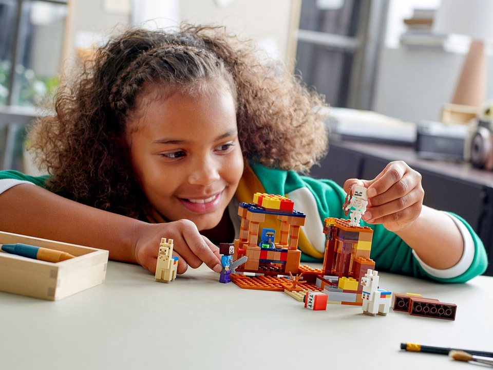LEGO® LEGO® Minecraft Der Handelsplatz - 21167 NEU! Teile 201x Spielbausteine, (Bausteine, 201 St., Kreativ-Set), Made in Europe