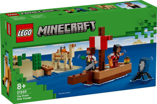 LEGO® LEGO® Minecraft Die Piratenschiffreise - 21259 NEU! Teile 166x Spielbausteine, (Bausteine, 166 St., Kreativ-Set), Made in Europe
