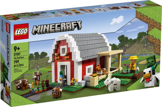 LEGO® LEGO® Minecraft Die rote Scheune - 21187 NEU! Teile 799x Spielbausteine, (Bausteine, 799 St., Kreativ-Set), Made in Europe