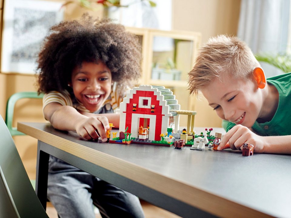 LEGO® LEGO® Minecraft Die rote Scheune - 21187 NEU! Teile 799x Spielbausteine, (Bausteine, 799 St., Kreativ-Set), Made in Europe