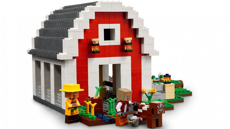 LEGO® LEGO® Minecraft Die rote Scheune - 21187 NEU! Teile 799x Spielbausteine, (Bausteine, 799 St., Kreativ-Set), Made in Europe