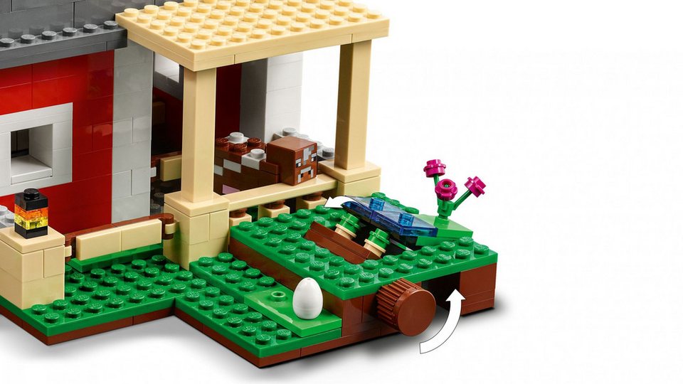 LEGO® LEGO® Minecraft Die rote Scheune - 21187 NEU! Teile 799x Spielbausteine, (Bausteine, 799 St., Kreativ-Set), Made in Europe