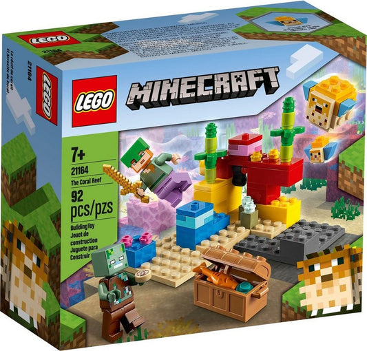 LEGO® LEGO® Minecraft™ 21164 Das Korallenriff Konstruktionsspielsteine, (92 St)