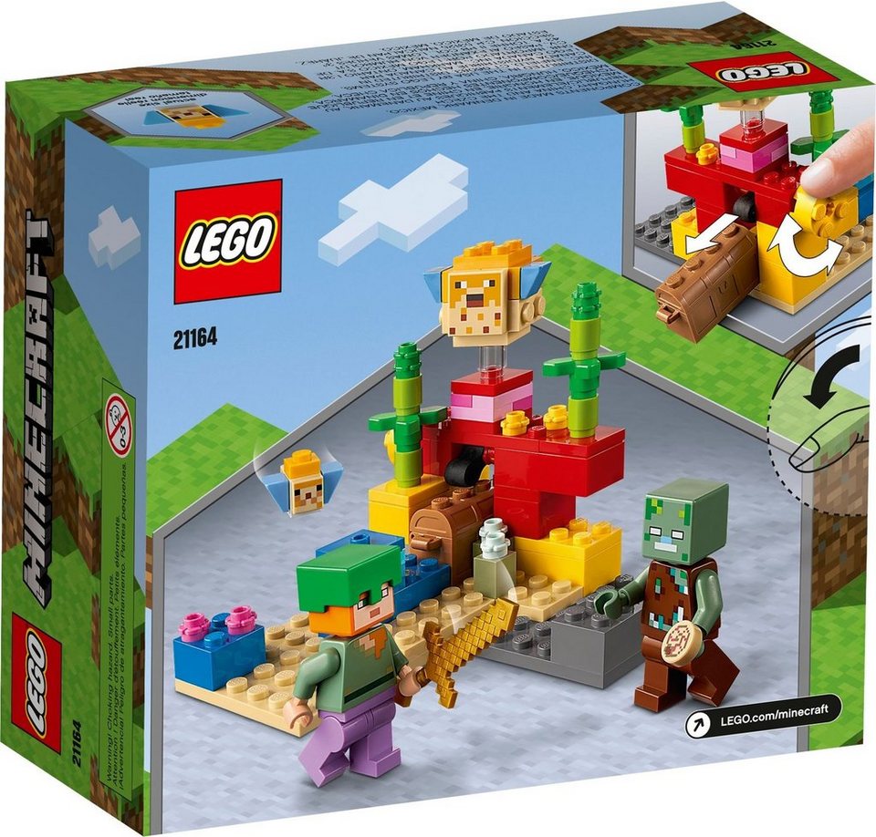 LEGO® LEGO® Minecraft™ 21164 Das Korallenriff Konstruktionsspielsteine, (92 St)
